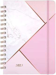2023 Diary - Diary 2023 A5 Week to View, from January 2023 to December 2023, Hardcover with Inner Pocket, Twin-Wire Binding, 21.5 x 15.5 cm, Pink