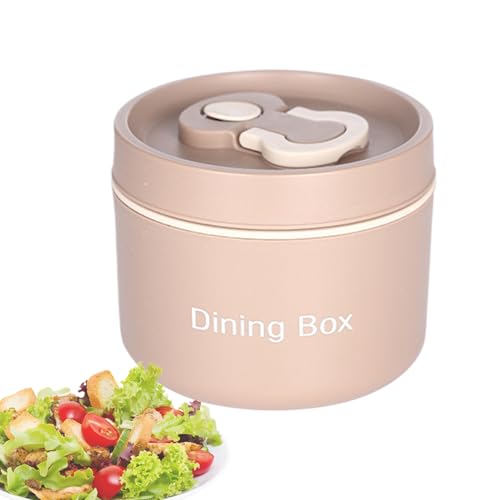 Olla de sopa caliente con cuchara - Alimentos aislados al vacío, gran capacidad impermeable, diseño de abertura ancha de acero inoxidable sin olor para comidas de oficina para adultos, guardcollatio