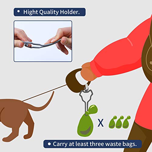 Image of 2 Pcs Dog Poop Bag Holder,Hands-Free Waste Bag Holder Carrier,Waste Bag Dispenser,Pet Supplies for Walking and Running