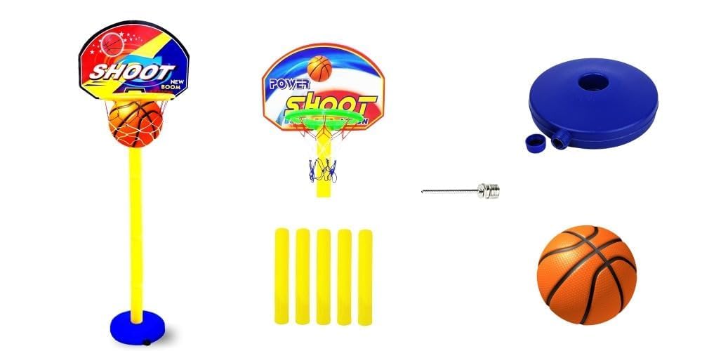 EKAN Basket Ball Set with Adjustable Stand for Girls and Boys, Outdoor and Indoor Game for Kids Birthday Gift Pack of 1 3