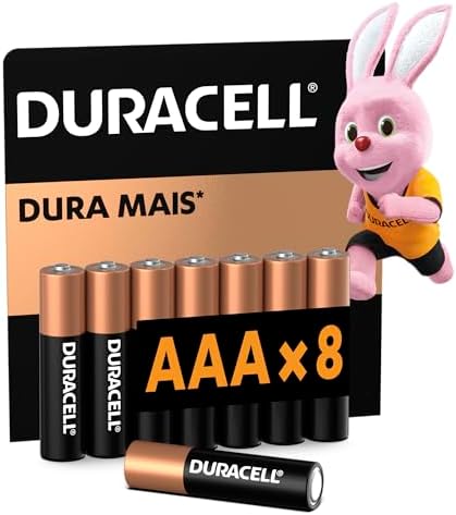 Duracell Pilhas Alcalinas AAA Palito Pack 8 Unidades – Dura Mais ...