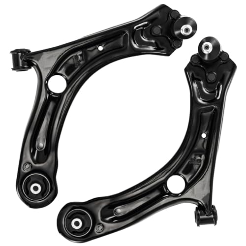 Image of Detroit Axle - 8pc Front End Kit for 2012-2017 Volkswagen Beetle 2012-2016 Passat, 2013 2014 2015 Left and Right 2 Lower Control Arms w /Ball Joint 4 Outer Inner Tie Rods 2 Sway Bars Replacement