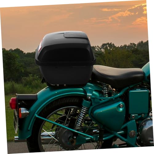 Boîte de rangement arrière moto scooter grand volume coffre rigide abs et métal - 4
