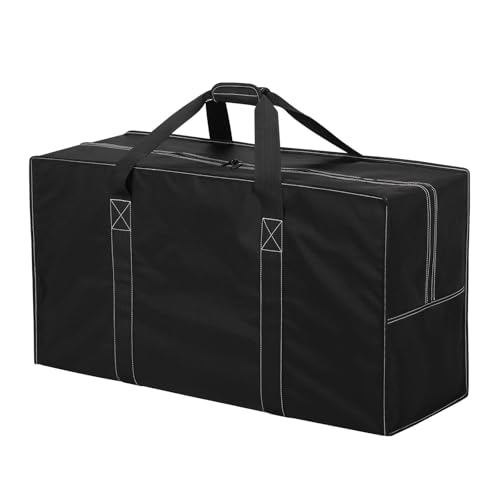 105L Extra Large Duffle Bag - 32.5 inch Heavy Duty & Water Resistant Duffel Bag Durable Luggage Storage Bag for Camping, Travel, Sports (Black) Black 2.0