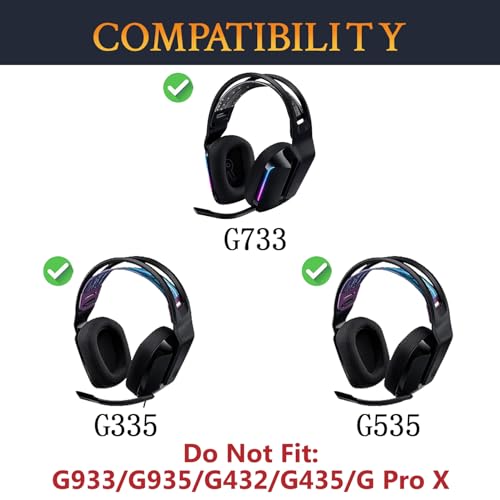 Coussinets pour casque Logitech G733 G535 G335 en mousse de refroidissement durable - 2
