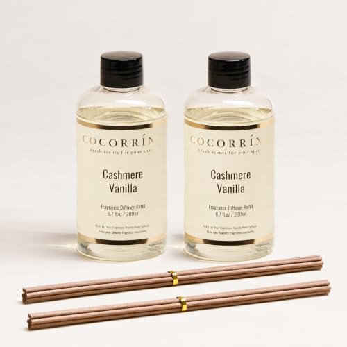 Image of COCORRINA Refill - Cashmere Vanilla 6.7 fl oz /2 Pack Reed Diffuser Refill with Sticks