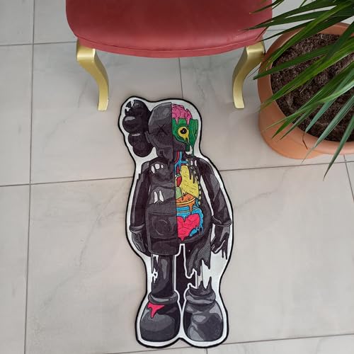 Rugendary Sneaker Rug Popular Hypebeast Room Decor Unique Design Sneakerhead Carpet Nonslip Backing Street Art Mat Machine Washable Cool Rug 2x4.2 ft