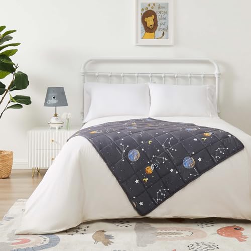 anfie Weighted Blanket Kids (36"x48" 5lbs), Weighted Blanket Cooling Blanket for Sleeping,Throw Size Breathable Blanket with Premium Glass Bead(Space Grey) - Image 6