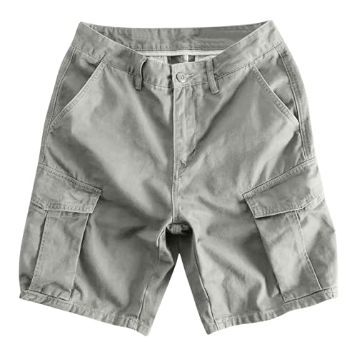 Image of Men's Cotton Twill Hiking Tactical Cargo Shorts Outdoor Lightweight Breathable Multi Pockets Casual Golf Work Shorts