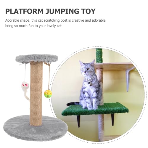 Rascador vertical para gatos FAVOMOTO gris pequeño miniatura 3