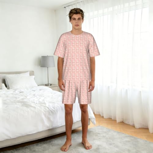 Pyjama extensible hommes imprimé cactus doux pour vêtement de nuit