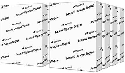 Accent Opaque White Printer Paper, 8.5” x 11” 28lb Bond/70lb Text Copy Paper – 2,000 Sheets (8 Ream) – Premium Computer Paper with Smooth Finish, 97 Bright, 104gsm – Multipurpose White Paper – 109363C