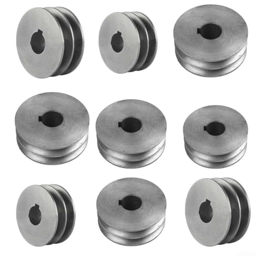 Oniissy Puleggia a doppia scanalatura, puleggia a doppia scanalatura in ghisa con diametro 50 mm-100, puleggia a doppia scanalatura, adatta per vari motori di utensili elettrici (58 x 30 x 19 mm)