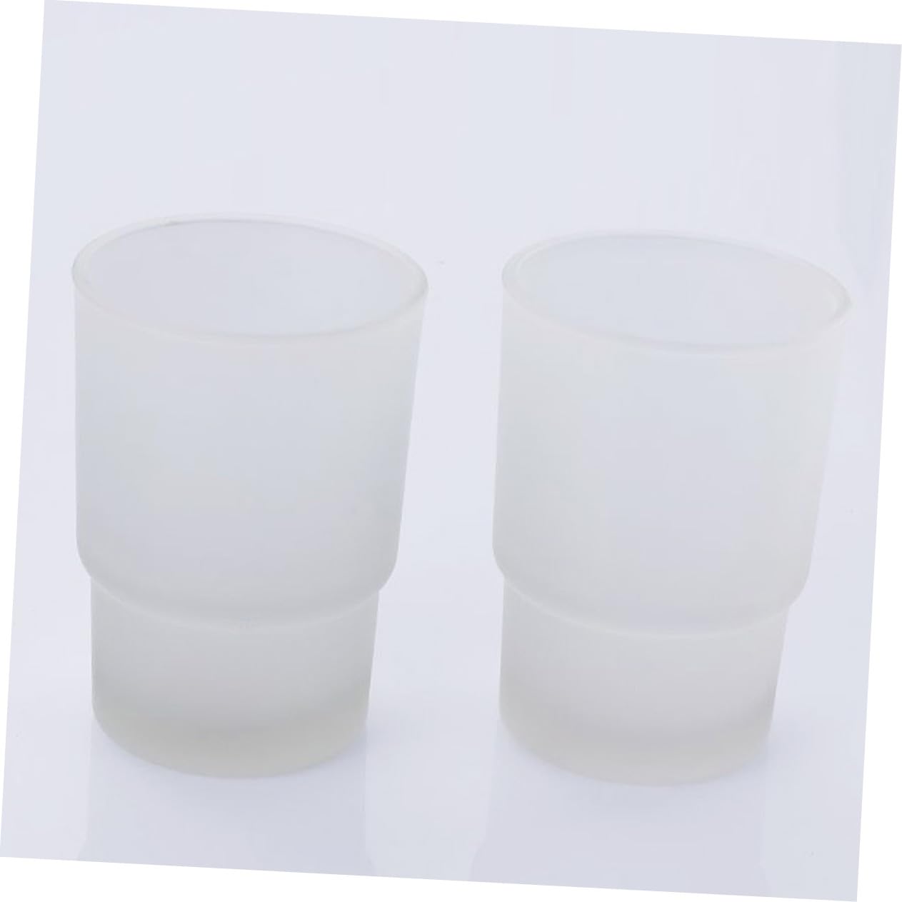 Zahnbürstenhalter mit Becher aus Edelstahl, Wandmontiert, Doppelbecher | Badezimmer, Silberfarbene Ausführung, Glasbecherhalter, Platzsparende Halterung