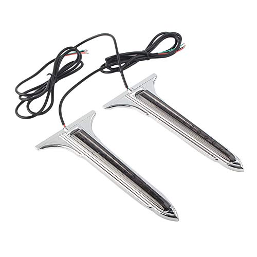 Luces LED traseras para alforjas de motocicleta Liru con lentes rojos/humo, inserto cónico cromado para soporte de luces traseras para Harley Touring Road King 1993-2013 con alforjas rígidas miniatura 3