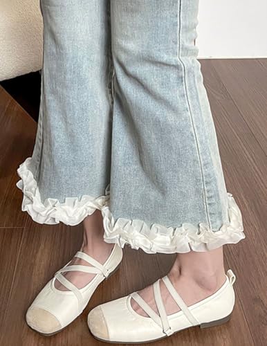 Mary Jane Flats for Women Dressy Square Toe Triple Strap Ballet Flats Causal Soft Sole Loafers Comfortable Slip On Work Shoes2