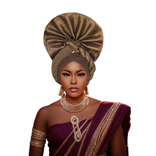 Auto Gele African Head Tie of Nigeria ASO Oke Headwraps