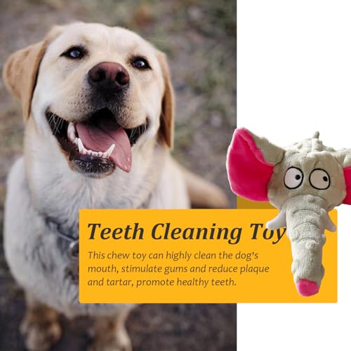 ZENVALY Hundespielzeug, Quietschende Spielzeug für Hund Quietschspielzeug, Hundespielzeug ohne Füllung, Plüschtier Hund Plüsch Sicher Kauspielzeug für Welpen Kleine Mittel Hunde, Elefant Hellblau