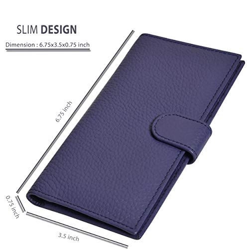 Oak Leathers Leather Checkbook Cover Rfid Wallets For Women Duplicate Check Card Pen Holder(Patrician) #TOP5