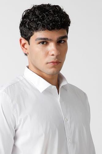Image of Van Heusen Formal Slim Fit Shirt for Men | Solid | High Stretch Cotton Lycra | Full Sleeves | Ease of Movement
