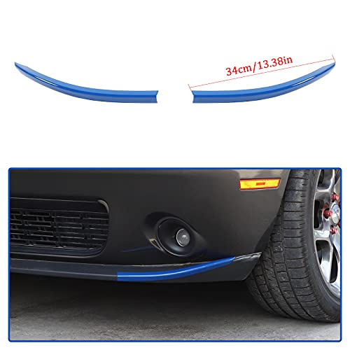 Image of JeCar Front Shovel Cover Kit - Decoration Spoiler Bumper Lip Body Shovels Exterior Decals Sticker Accessories for 2015-2020 Dodge Challenger SXT, Blue