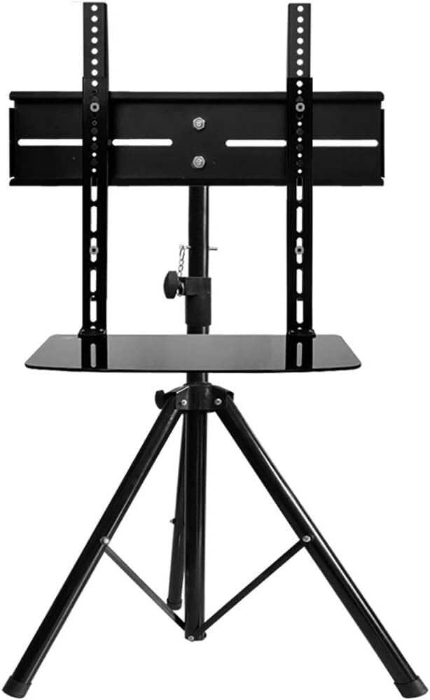 SGKOMN Monitor Arms TV Stand Vertical 32-55 Inch LCD TV Mobile Rack Display Floor Folding Lift Base Set-top Box Bracket