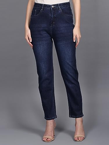 Image of Glossia Denim Baggy Jeans for Woman | Wide Leg Jeans for Women | High Waist Jean's for Woman | Loose Fit Plus Size Denim Ladies Jean's for Women(WJ-604-$)