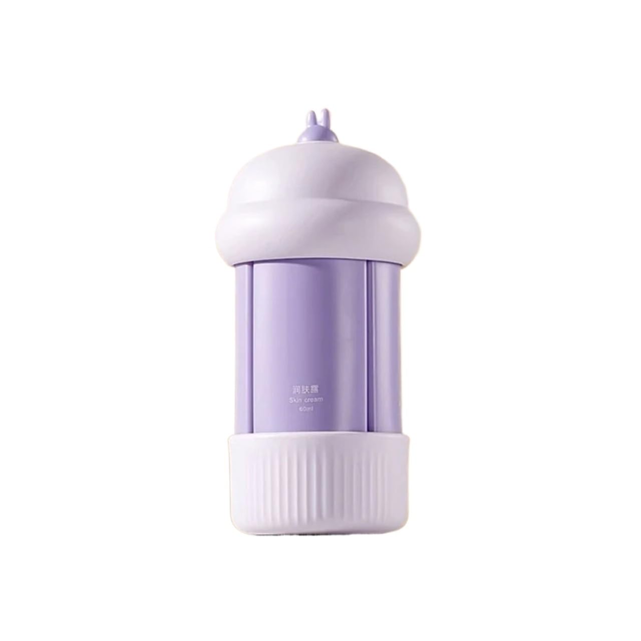 Flaconi da Viaggio Set di bottiglie da viaggio in silicone 4 in 1 2 pezzi | Tubi di compressione ricaricabili a prova di perdite for shampoo(Purple)