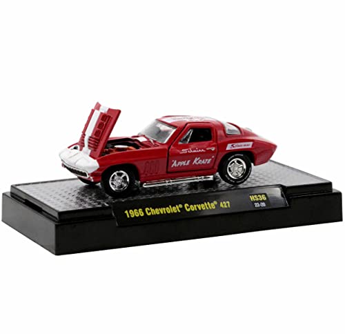 M2 1966 Chevy Corvette 427 #68 Rojo a Escala 1:64