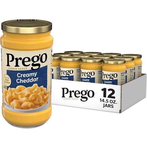 Image of Prego Creamy Cheddar Cheese Sauce, 14.5 oz Jar, 12 Pack