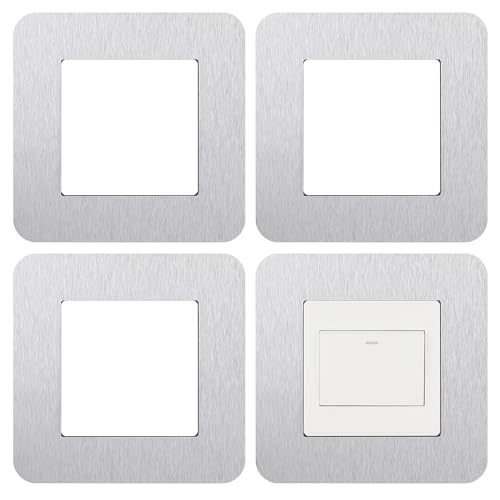 4 Pegatinas de Interruptor, Cubiertas Protectoras Decorativas, Diapasón y Pantalla de Luz, Placa de Borde para Interruptores