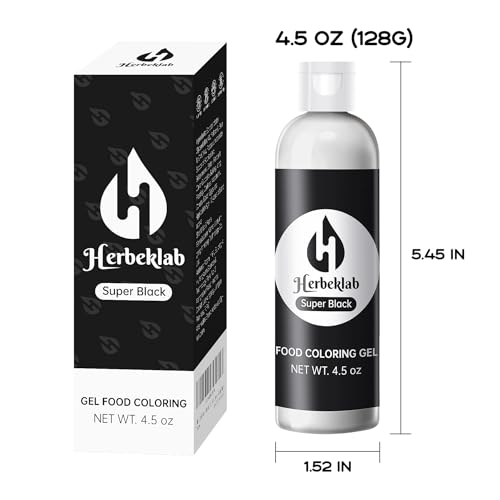 Image of Black Gel Food Coloring - 4.5 oz Professional Grade Concentrated Food Dye, Gel Based Coloring for Icing, Baking, Cake Decorating & Cookies