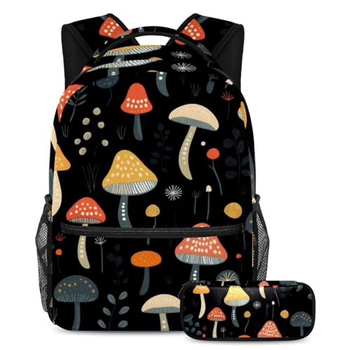 Sac à dos motif champignon noir, le cadeau idéal pour fille et garçon