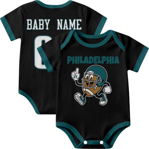 Image of KREDE Baby Clothes Custom Short Sleeves for Baby Boy Gifts | Custom Bodysuit with Number Name Gifts for Baby