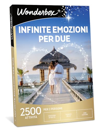 WONDERBOX - Cofanetto Regalo - 5300 Attività - Soggiorni con Colazione - Cene Gustose - Infinite Emozioni per Due - Regali di Coppia