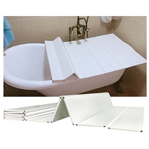 Copertura Vasca da Bagno, PVC Pieghevole Copertura Vasca Da Bagno, Vasca Da Bagno Isolamento Tavoletta Antipolvere, Vassoi Vasca Da Bagno Per Terme Di Bagni Al Latte, Spessore 0,6cm pieghevole (Color