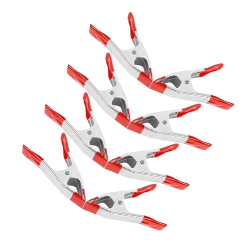 DIYEAH 8pcs Pointed Electrician Clamp Clamps for Tent Backdrop Holder Heavy Duty Spring Clip Clips for Hanging Red Steel