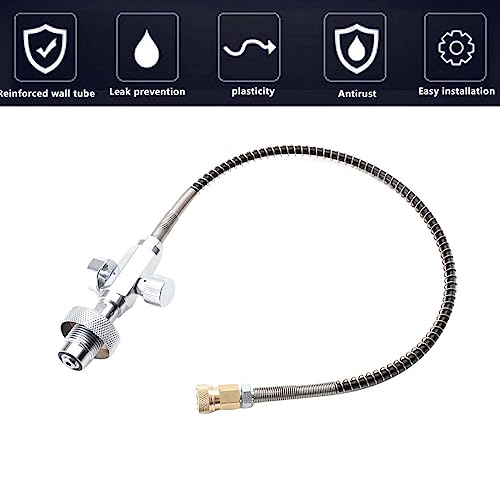 ECUTEE Paintball PCP Füllstation Ladekit 0-5000PSI PCP SCBA Füllstation Ladeadapter Mit Manometer Messinganschlüsse 50cm Schlauch für Paintball Ladestation
