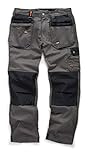 Scruffs Mens Worker Plus Trousers Graphite Grey Utility Pants, Graphite Grey, 34 Short UK