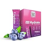 310 Hydrate Wildberry Electrolytes Powder Packets - No Sugar Hydration Packets with Key Vitamins & Minerals - Keto Friendly - Tasty Sugar Free Electrolyte Drink - 30 Single Servings