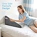 Vielseitig Keilkissen mit Nackenrolle, 25D Memory-Schaumstoff Lesekissen für Bett und Sofa, Ergonomisches Kopfkissen für Reflux Schlafapnoe, Lendenkissen, Beinkissen, Rückenstützkissen, L50xB50xH26cm