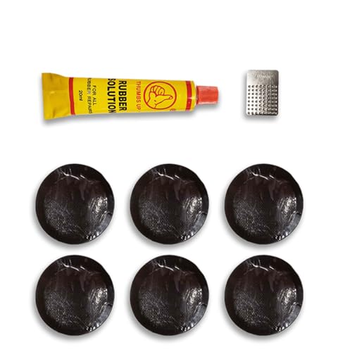 Stop & Go 3003 8 Piece Tube Type Tire Repair Kit with Patches & Rubber Cement for Punctures and Flats on Motorcycle, Scooter, & Utility Trailer (6 Patches)