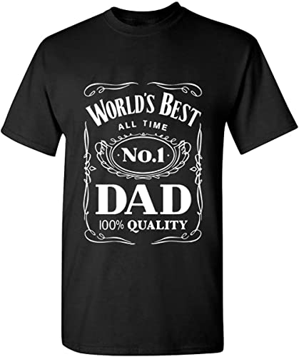 World´s Best No. 1 Dad Daddy Father Day giftsT-Shirt Black