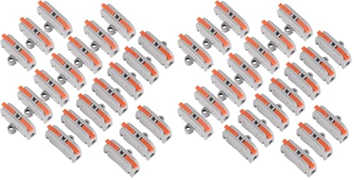 20 Pcs XHF Lever Wire Nut Connector with Fixed Hole with Screws (Pack of 2)