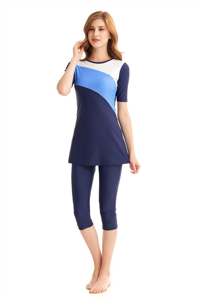 Burkini Costume da Bagno Modesto Costume da Bagno Manica Corta Costume da Bagno Costume da Bagno Modestia