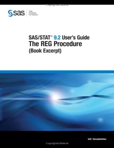 Buy SAS/STAT 9.2 User's Guide: The REG Procedure (Book Excerpt) — BookShops.in