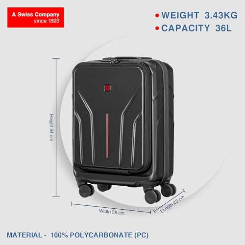 Image of WENGER, Amplix, Hardside Suitcase, Swiss Designed, Travel Luggage Bag for Business & Leisure