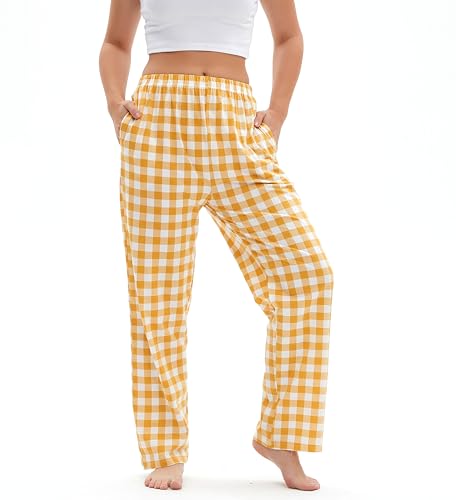 Magicmode Womens Pajama Pants Soft Cotton Sleep Lounge Pant Elastic Waist Pajama Bottoms