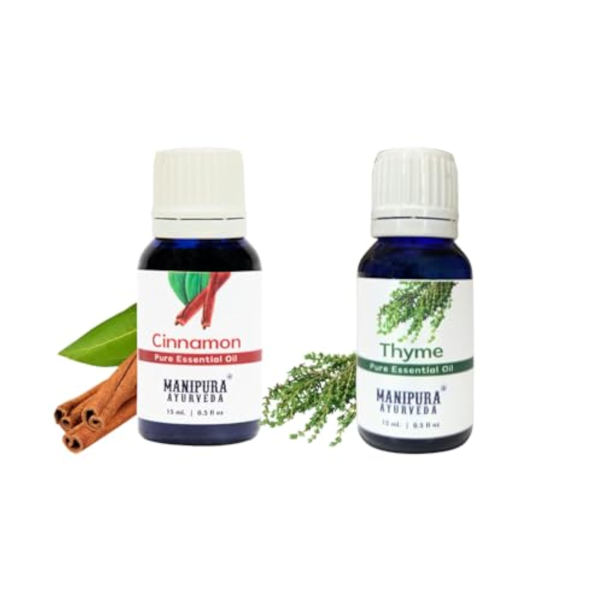 Cinnamon + Thyme Essential Oil Combo Pack, 100% Pure & Natural