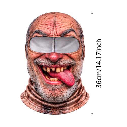 Old Man Funny Halloween Face Mask Full Face Dress-Up Balaclava Ski Mask - image 3